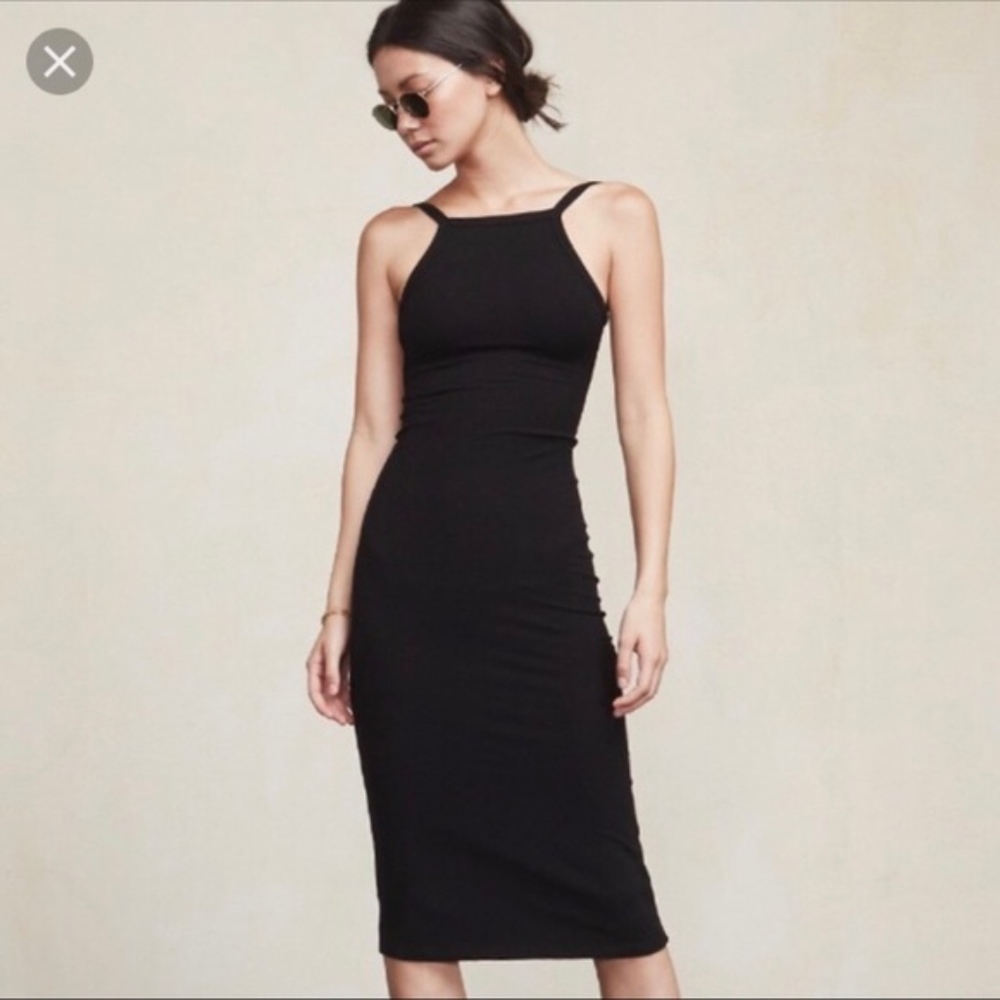 Reformation "Carson" Backless Midi Dress